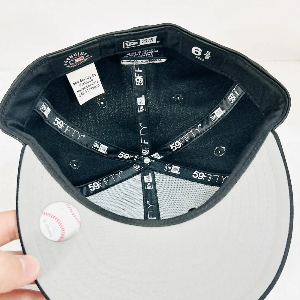 New Era Texas Rangers Youth Clubhouse 59FIFTY‎ Fitted Hat Cap 6 5/8 Black MLB